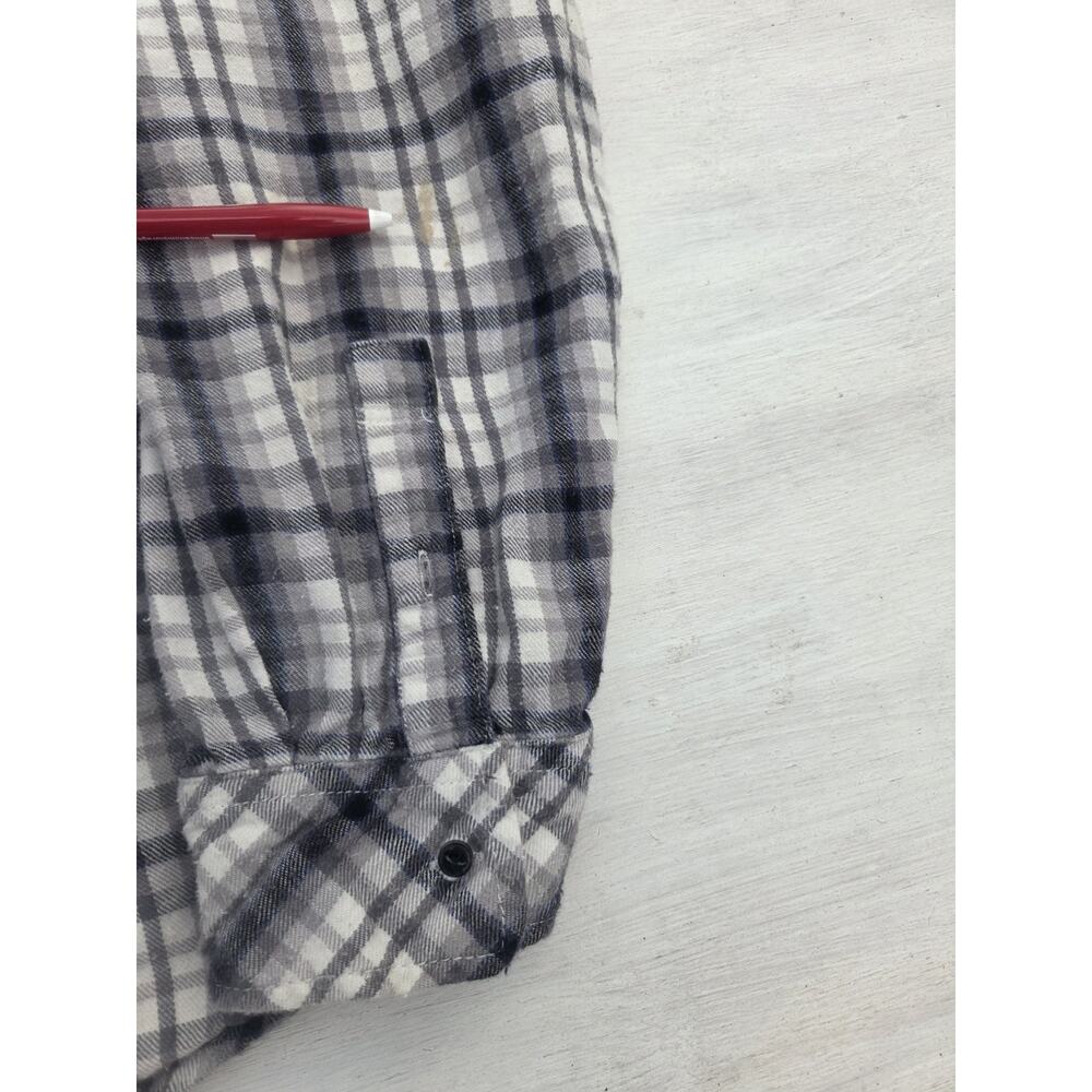 Pink Floyd Hooded Flannel Shirt Men XL Black White Plaid Dark Side Of Moon '73 - Picture 6 of 11